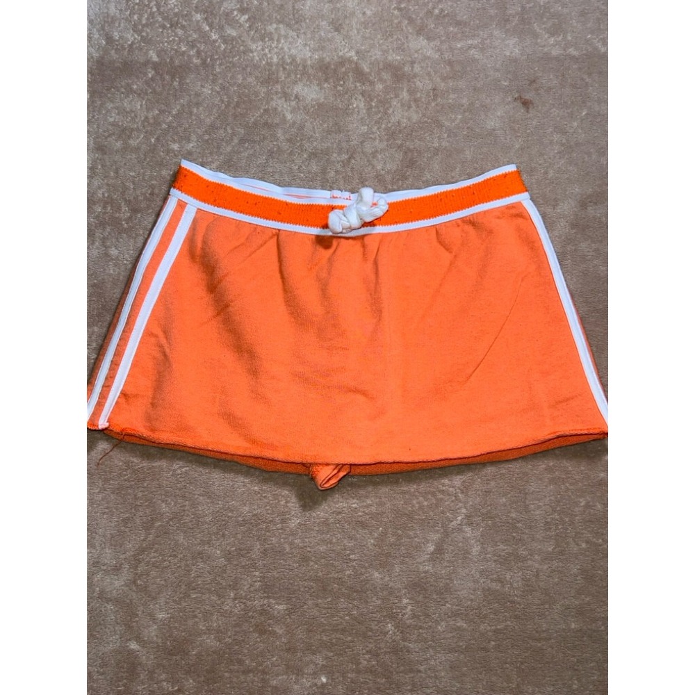 Vintage Swak Women Medium Orange White Mini Sporty Tennis A-Line Skort (B)